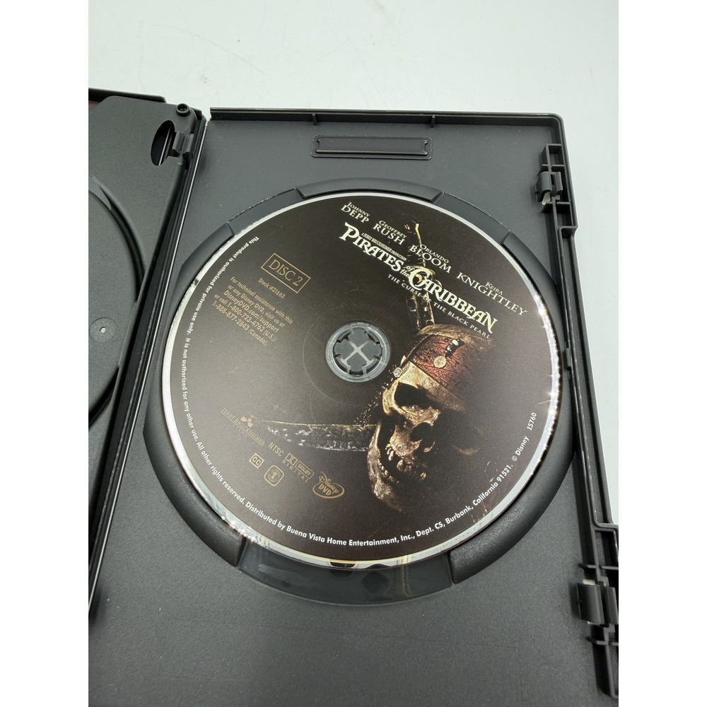 Pirates Of The Caribbean DVD The Curse of the Black Pearl Collector's Edition VG - Picture 7 of 7
